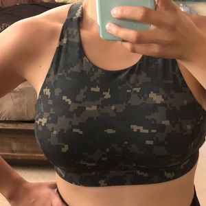 Lululemon Fast And Free Camo Sports Bra